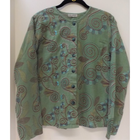 Designer Embroidered Lagenlook Linen Jacket. - Picture 1 of 3